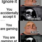Alt tab | School starts tomorrow You cancelled _*school*_ It's not cancelled 1 day later... Mom said _*school is today*_ Ignore it You accidentally ac | image tagged in panik kalm panik mr incredible 2nd extended | made w/ Imgflip meme maker