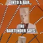 Bad pun unknown comic | A HORSE WALKS INTO A BAR... THE BARTENDER SAYS:; "WHY THE LONG FACE?"  HA-CHA! | image tagged in bad pun unknown comic | made w/ Imgflip meme maker