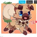 Lust's Rockruff template