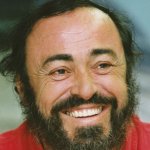 Luciano Pavarotti smiles