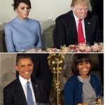 Two loving couples Trump Melania Obama Michelle