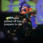 Pissed off male Octoling boy
