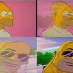 Homer Turns Cool meme