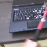 Man smashing laptop GIF Template
