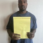 Kanye West Holding A Piece Of Paper meme