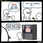 Billy, It's Time You Learn About Money | ITACHI? | image tagged in billy it's time you learn about money | made w/ Imgflip meme maker