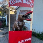 T-rex kissing booth