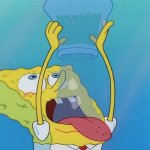 SpongeBob drinking water meme
