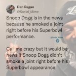 Snoop Dogg smokes a joint meme