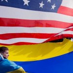 Ukraine and American flag
