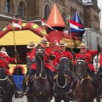 Royal Mounted Canadian Police Storm Bouncy Castle