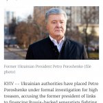 Poroshenko accused of treason