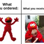 Online shopping be like: | What you ordered:; What you received: | image tagged in cross graph,memes,elmo,online shopping,expectation vs reality | made w/ Imgflip meme maker