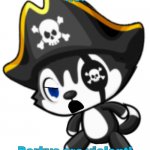 Pirate husky's new skill | No! Darkys are violent! | image tagged in pirate husky dog 4,happy new year,new skill | made w/ Imgflip meme maker