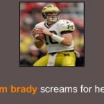 Tom Brady Screams for help