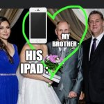 Where's the cake ? | MY BROTHER :; HIS IPAD : | image tagged in amor al abuelo | made w/ Imgflip meme maker