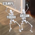 Sun bath | STAMPY; TUBBO; DREAM | image tagged in dancing skellys | made w/ Imgflip meme maker