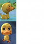 Happy duck and sad duck meme