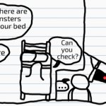 Monster under the bed template