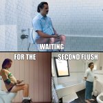 Sad Pablo Escobar Meme - bathroom