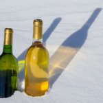 Wine in snow