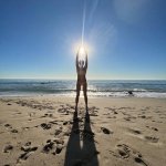 Bikini girl sunrise