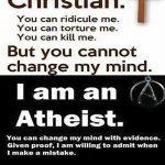 Christian vs. atheist
