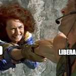 Cliff Hanger | LIBERAL WORKFORCE; COVID | image tagged in cliff hanger | made w/ Imgflip meme maker