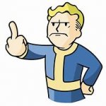 Fallout guy middle finger