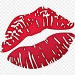 Lips kiss template