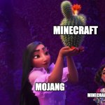 Minecraft | MINECRAFT; MOJANG; MINECRAFT STORY MODE | image tagged in mirabel and isabella | made w/ Imgflip meme maker