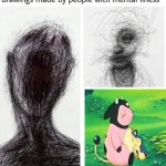 cow bad | image tagged in mental illness,evil cows,miltank,pokemon,cyndaquil,cursed image | made w/ Imgflip meme maker