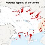 Ukraine with Russian Forces Invading