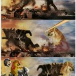 godzilla vs king kong vs doge vs buff doge | PEOPLE IN GAMES; ME AND THE BOIS | image tagged in godzilla vs king kong vs doge vs buff doge | made w/ Imgflip meme maker