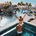 Bikini girl at resort