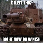 Delete this chernobyl tank