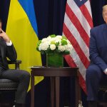 Zelensky and Trump, who denied Ukraine military aid meme