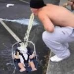 Man Barfing on Child template