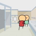 Public bathroom fight GIF Template