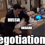 Belarus insights | Whole council; RUSSIA; UKRAINE; Negotiations | image tagged in gifs,war,ah yes the negotiator,memes,russia,ukraine | made w/ Imgflip video-to-gif maker