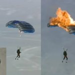 Burning Parachute