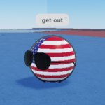 Roblox countryballs USA saying get out