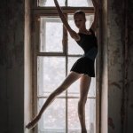 Ballerina in window