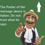 the post above me is italian