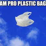 I Am Pro Plastic Bags | I AM PRO PLASTIC BAGS | image tagged in plastic,plastic bag | made w/ Imgflip meme maker