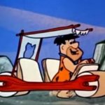Flintstones pedal car meme