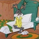 Bugs Bunny waking up template
