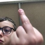 Middle finger boy GIF Template