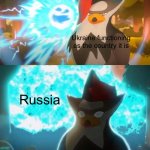 Does this count? | Ukraine functioning as the country it is; Russia | image tagged in surprised staraptor | made w/ Imgflip meme maker