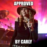 Carly Simon stream | APPROVED; BY CARLY | image tagged in carly simon,approves | made w/ Imgflip meme maker